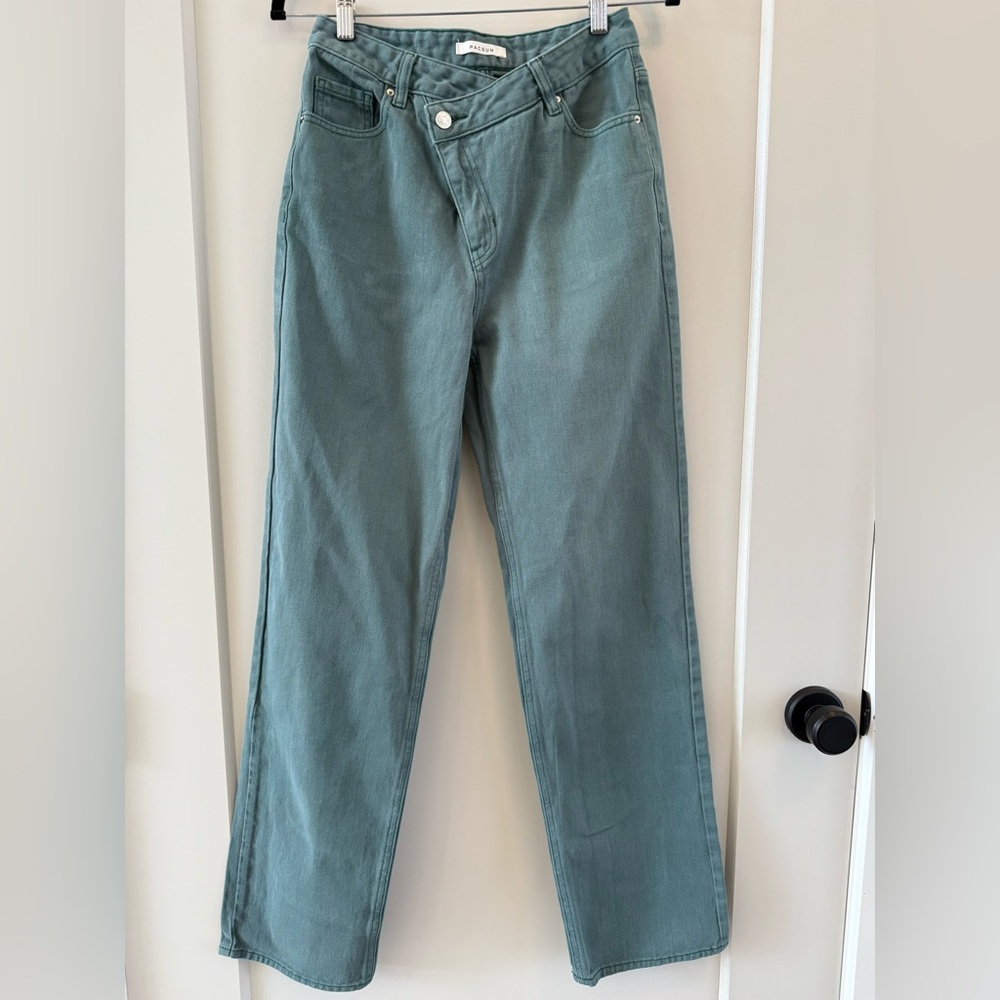 Pacsun 90’s Boyfriend Stylish Green 100% Cotton Denim Jeans